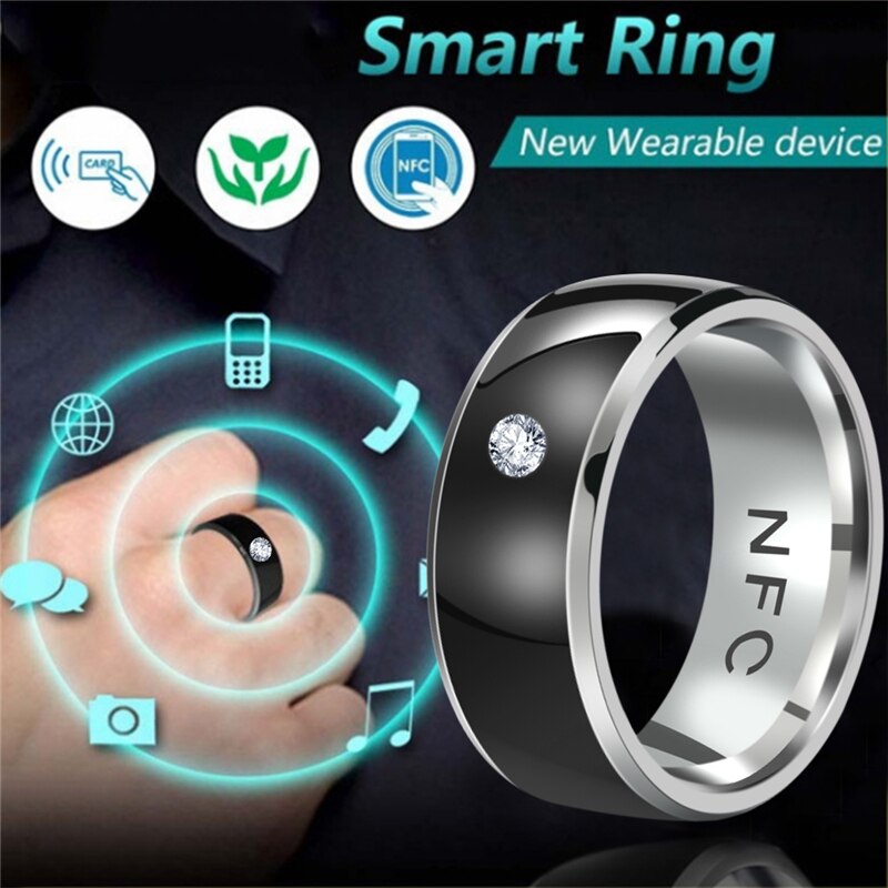 1PC NFC Multifunctional Intelligent Ring Finger Smart Wear Finger Digital Ring Connect Android Phone Equipment Rings