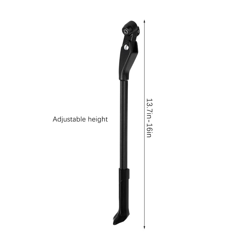 350-410mm Adjustable Road Bicycle Kickstand Parking Rack Non-slip Bike Support Side Kick Stand Universal Cycling Accessories: Black