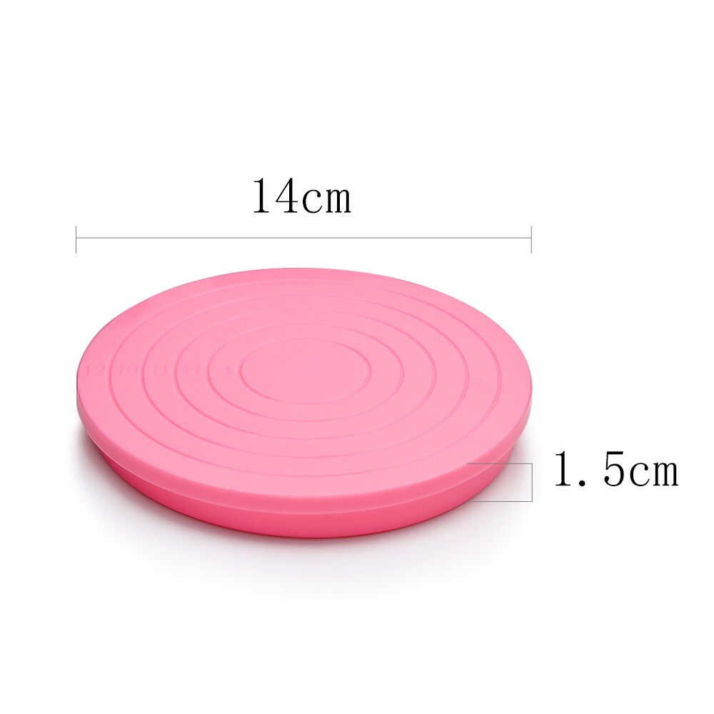 Pastel giratorio de 5,5 pulgadas tocadiscos pastel tocadiscos Juego de Herramientas de decoración de pasteles soporte giratorio de tarta DIY herramientas para hornear Cocina