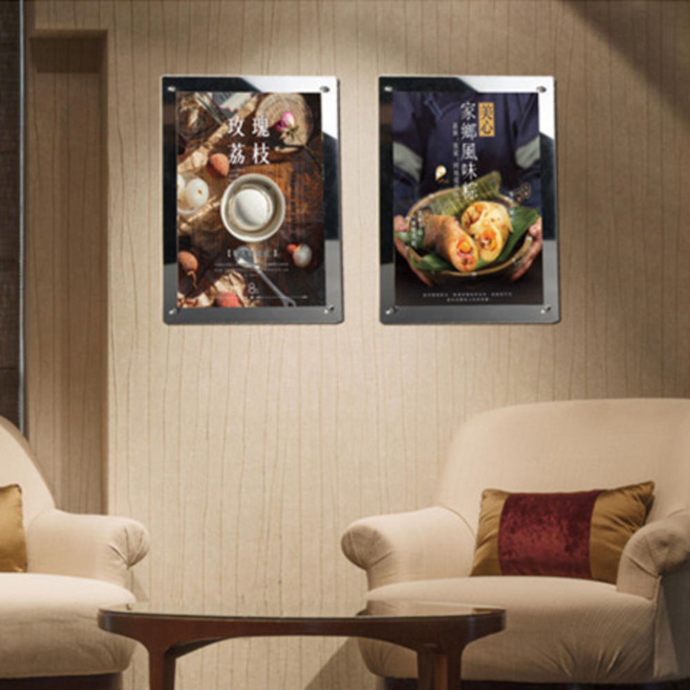 A4 Letter Size Magnetic Self Adhesive Business Poster Picture Photo Certificate Document Display Frame Sign Holder Frame