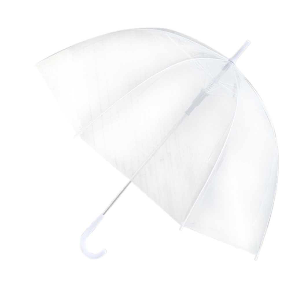 Large Clear Dome See Through Umbrella Handle Transparent Walking Lady Windproof Rain Protecting Umbrella
