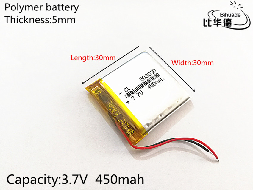 Liter energy battery Polymer battery 450 mah 3.7 V 503030 smart home Li-ion battery for dvr GPS mp3 mp4