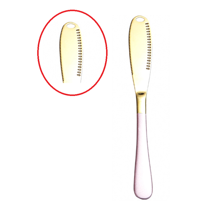 Butter Knife with Hole Cheese Dessert Jam Knife Cutlery Tool Bread Knife Tableware String Cheese Sticks 4Pcs