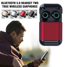 1 Paar Mini Draadloze 4000Mah In-Ear Stereo Bluetooth-Compatibele Draadloze Oortelefoon Oordopjes Headset Voice Control Handenvrij
