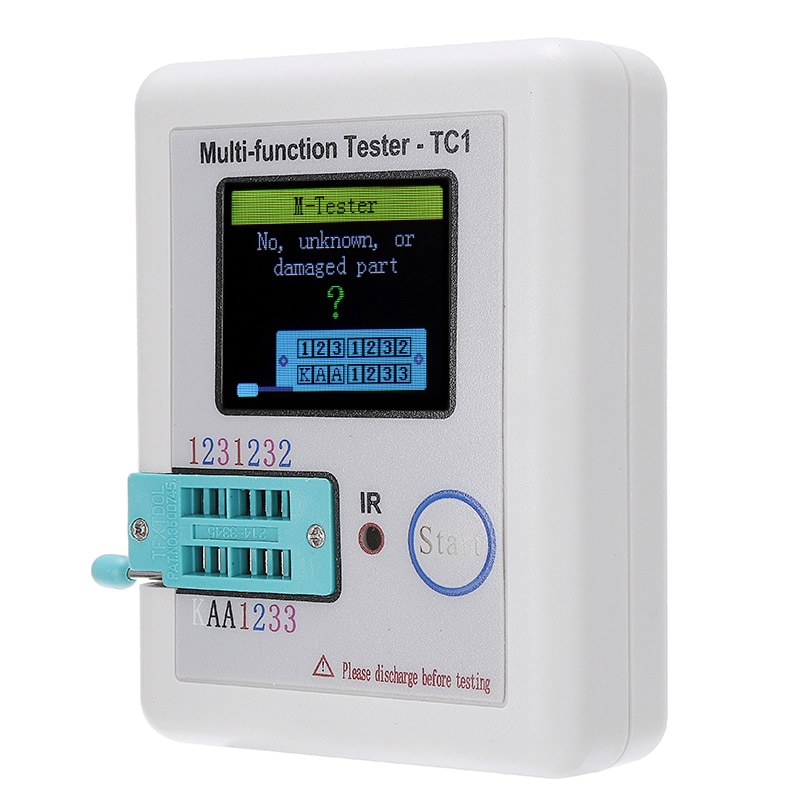 Transistor de retroiluminación TFT multifuncional, probador para diodo, triodo, condensador, resistencia, Transistor, juego de componentes electrónicos