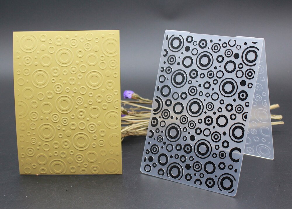 AlinaCraft PLASTIC EMBOSSING FOLDER circle sun water wave DIY scrapbook album card packing decoration paper craft stencils