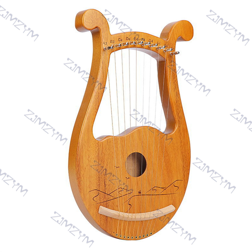 Harpe Lyre en bois à 10 cordes, boîte de résonance, Instrument à cordes et marteau de réglage, 5 Styles, Instrument de musique pour enfants: C type