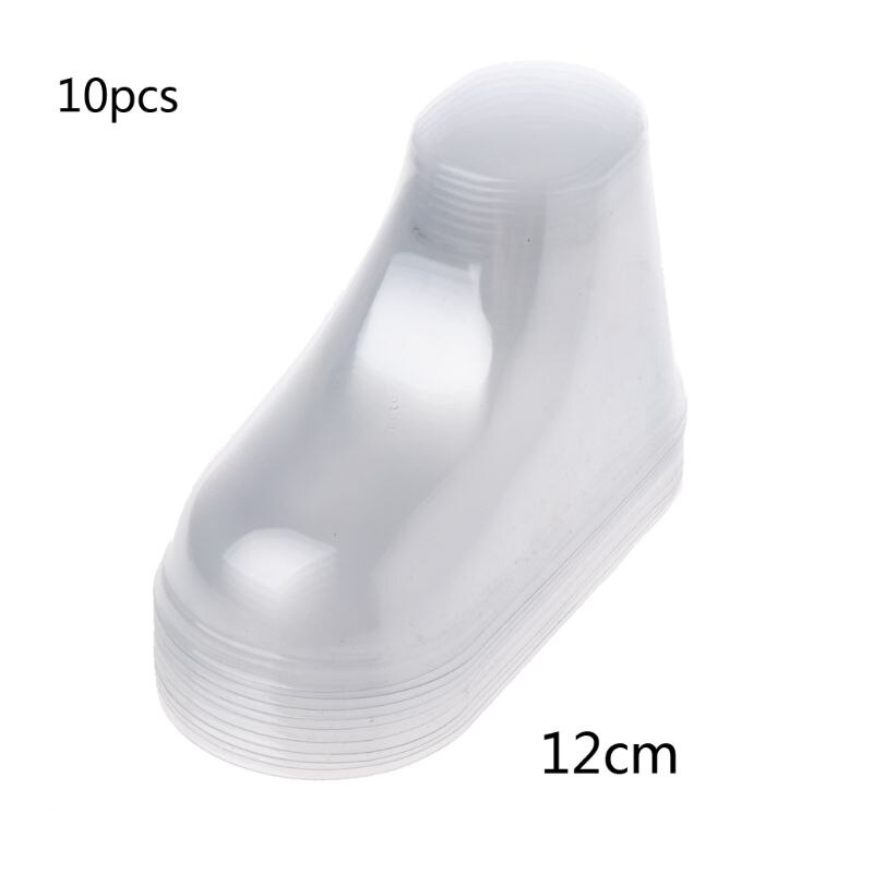 10 stk klar plast babyfødder display baby støvletter sko sokker showcase: 12 cm