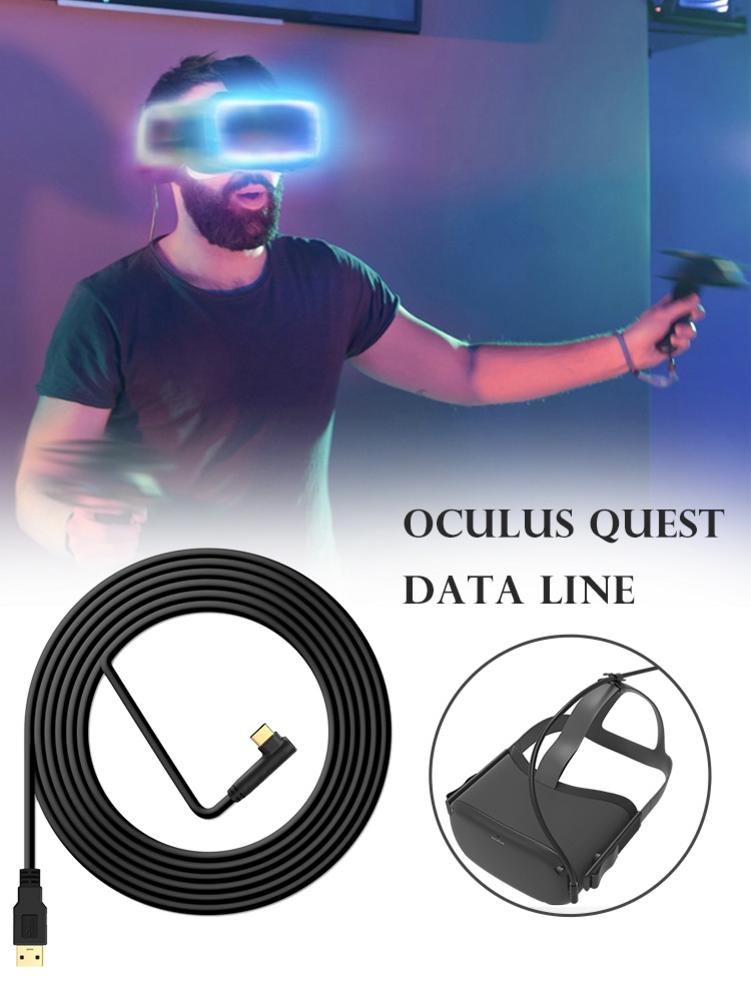 Cabo de dados de 5 medidores para oculus quest 2 vr gaming headset acessórios ligação linha alta velocidade transferência dados cabo fio conector