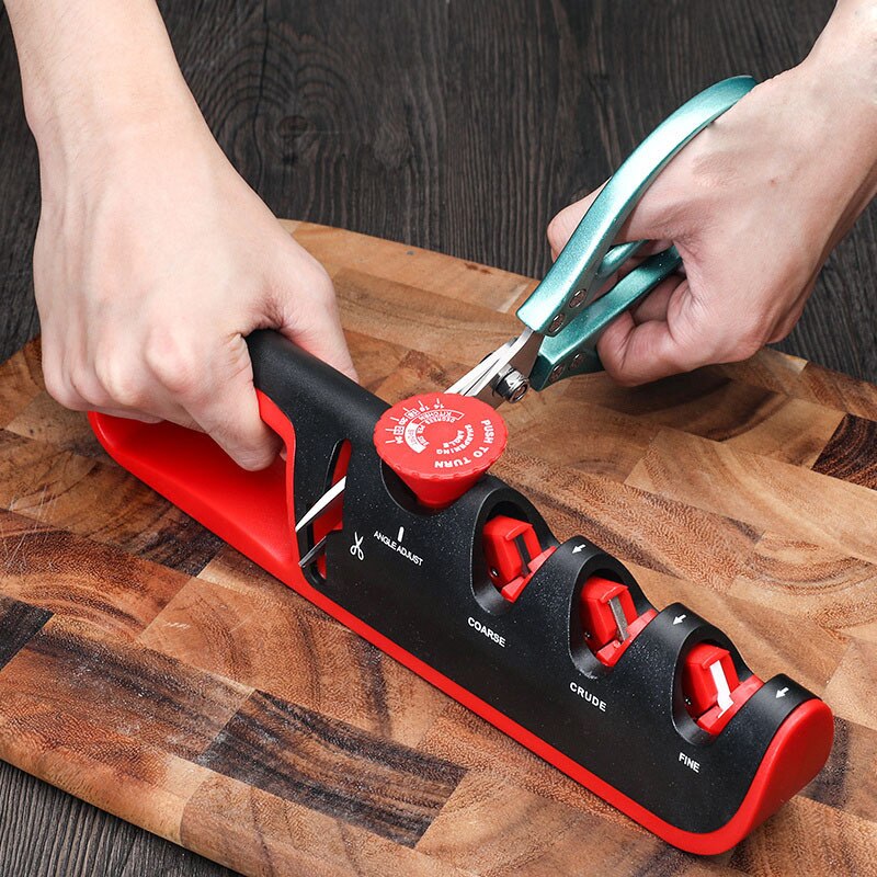 4 In 1 Knife Sharpener Multifunctional Cutter Wheel Grind Scissor Grindstone Sharpening Tools Grinding Machine