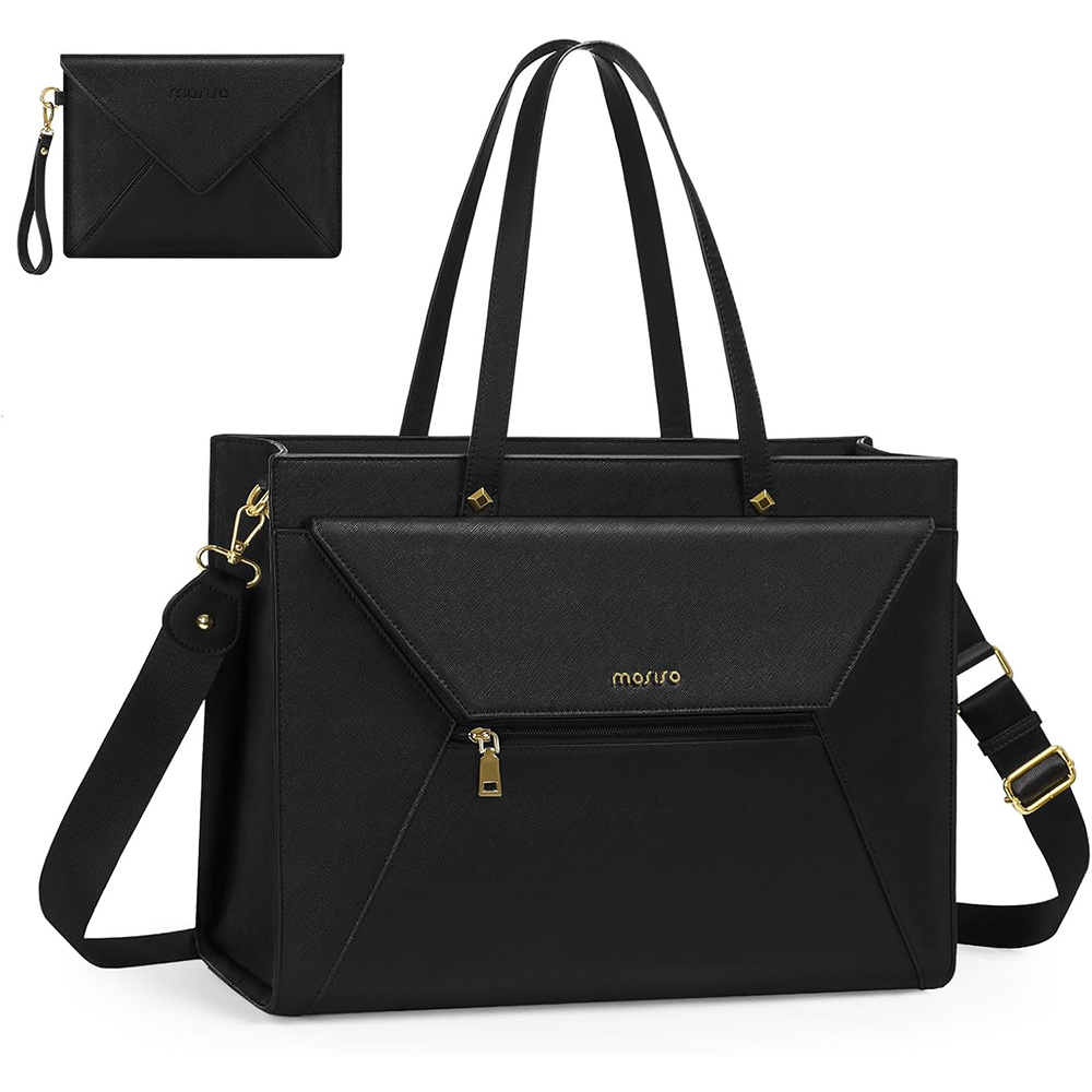 Laptop Bag 15.6 inch PU Leather Tote Bag For MacBook Air Pro HP Dell Asus Notebook Shoulder Handbag Women Casual Work Briefcase: 12"