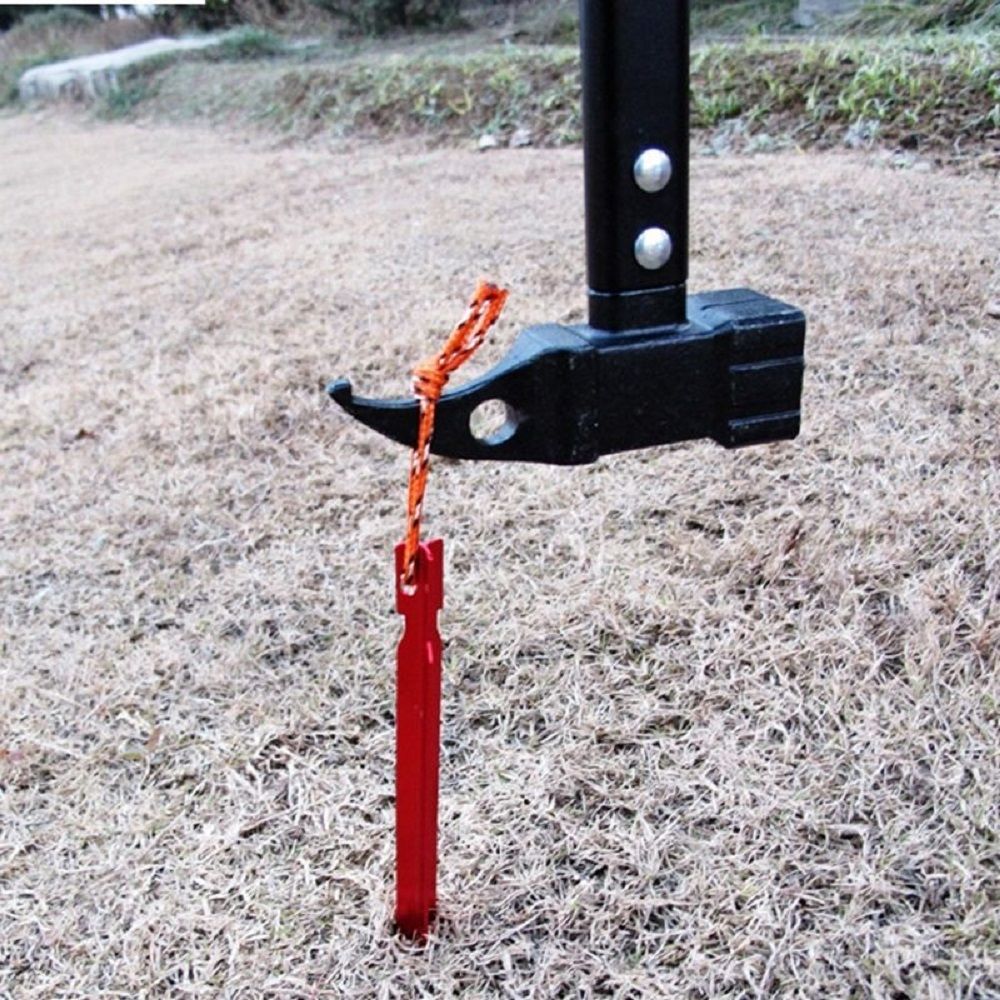 10 szt. Śledzie robić namiotu gwóźdź aluminiowe namioty z liną akcesoria kempingowe sprzęt na zewnątrz namiot podróżny budynek śledzie robić namiotu paznokci