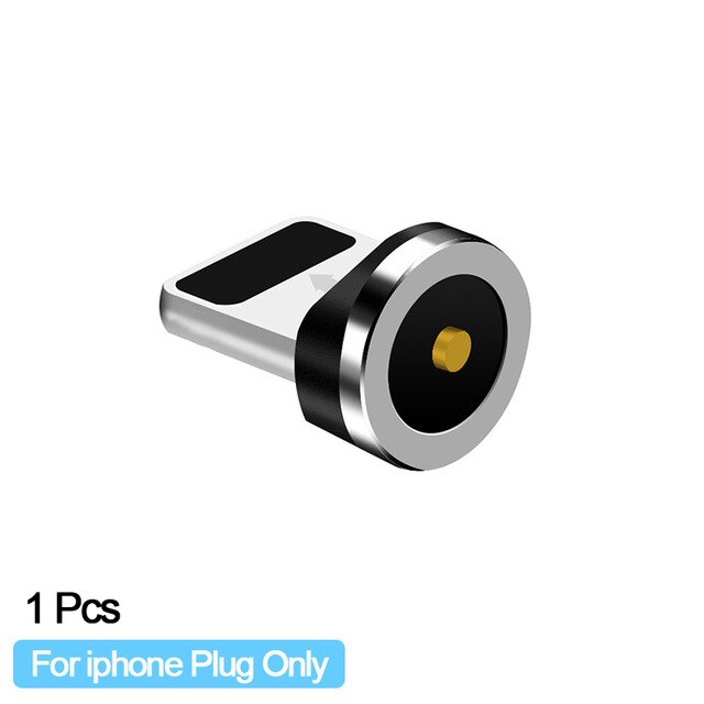 Cable magnético redondo de 8 pines tipo C, de carga rápida Conector Micro USB C, cargador magnético de teléfono para iPhone 1m: for iphone