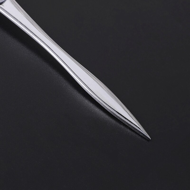 Black Stainless Steel Letter Opener Metal Handle Envelopes Cutting Knife Divided File