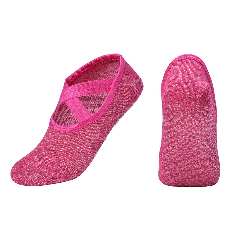 Neue Frauen Professionelle Yoga Socken Baumwolle Backless Anti Slip Atmungsaktive Dance Ballett Pilates Damen Sport Hausschuhe