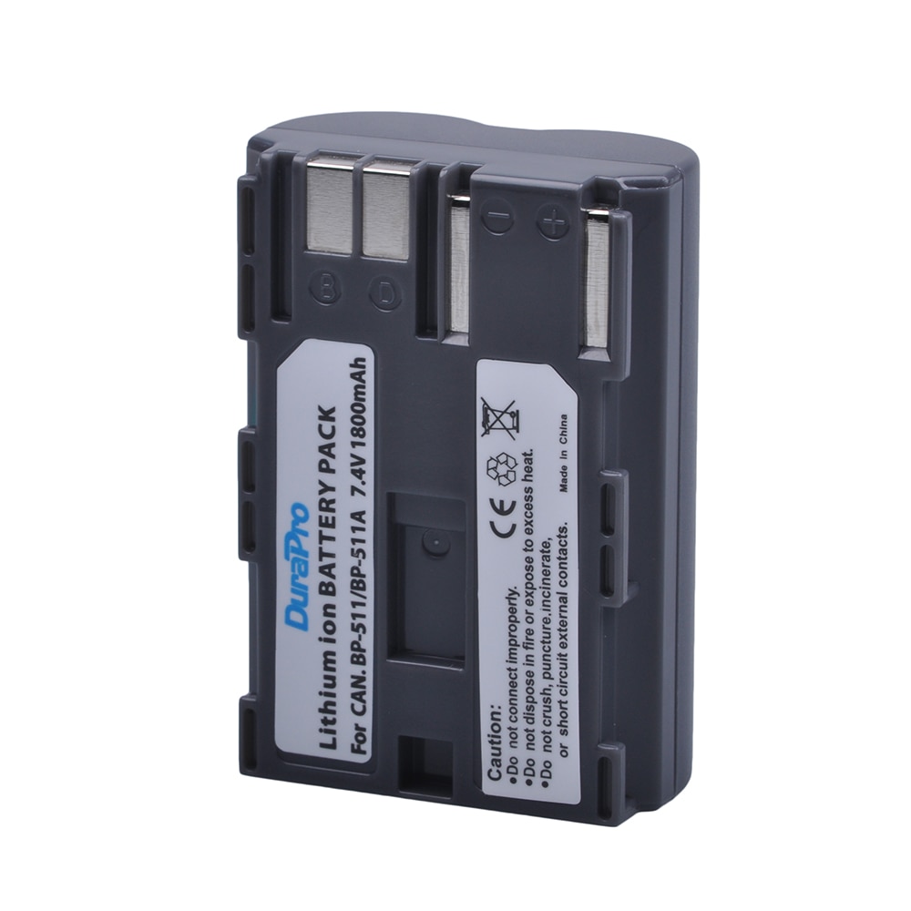 DuraPro BP-511 BP-511A BP 511 BP-508 BP-512 BP-514 BP-522 BP-535 de 1800mAh de la batería para Canon EOS 30D 40D PowerShot G1 Pro 1 PV130