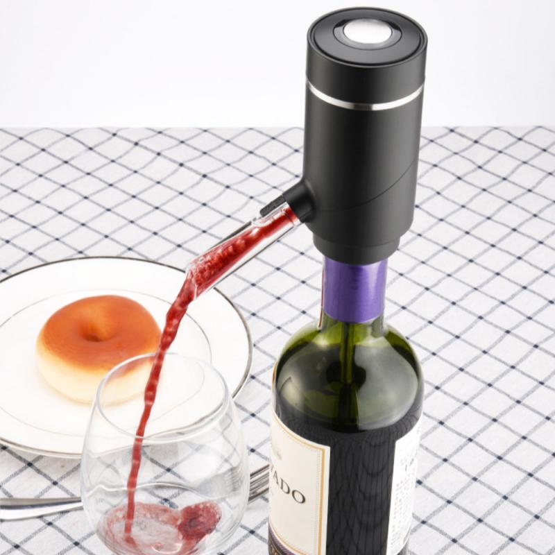 Smart Automatische Tuit Decanter Abs Elektrische Wijn Beluchter Instant Gereedschap Usb Oplaadbare Schenker Drinken Keuken Draagbare Bar