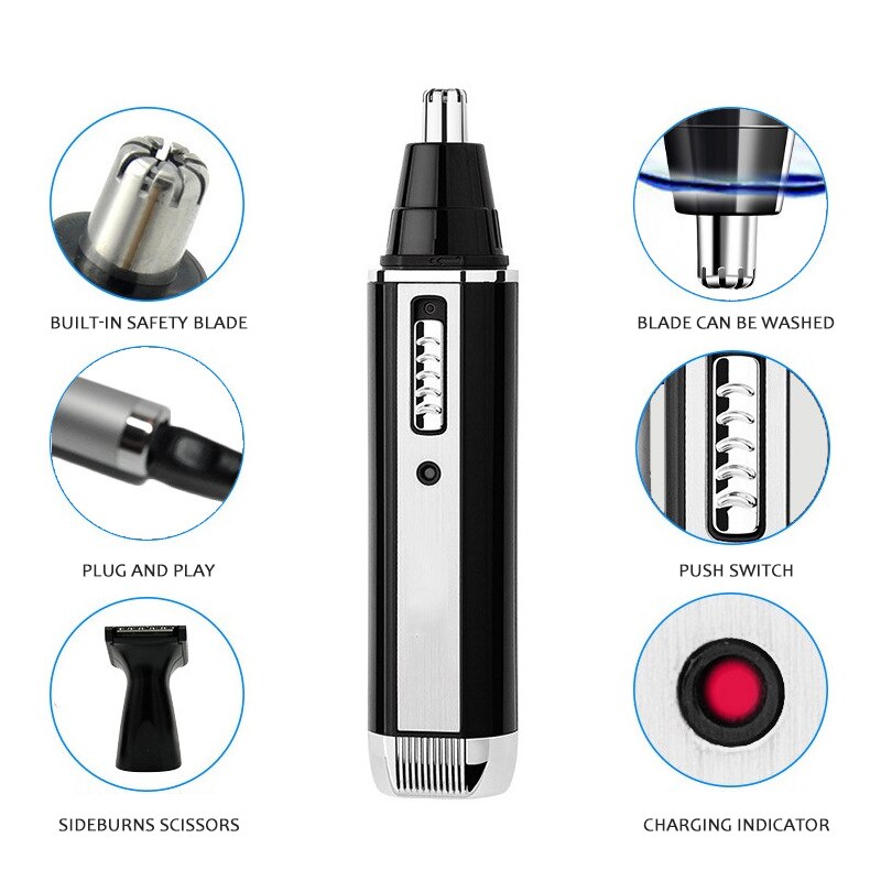 Multifunction 4 In 1 Personal Rechargeable Electric Men Ear Nose Trimmer Hair Clipper Shaver Beard Trimmer