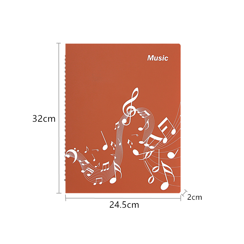 40 Pagina &#39;S A4 Multi-layer Muziek Score Coil Map Praktijk Piano Vellen Papier Document Organizer