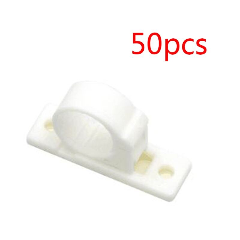 50 st självhäftande bil wire tie kabel clips fixer hållare plast fäste klämma kontor sladdhantering: Wm