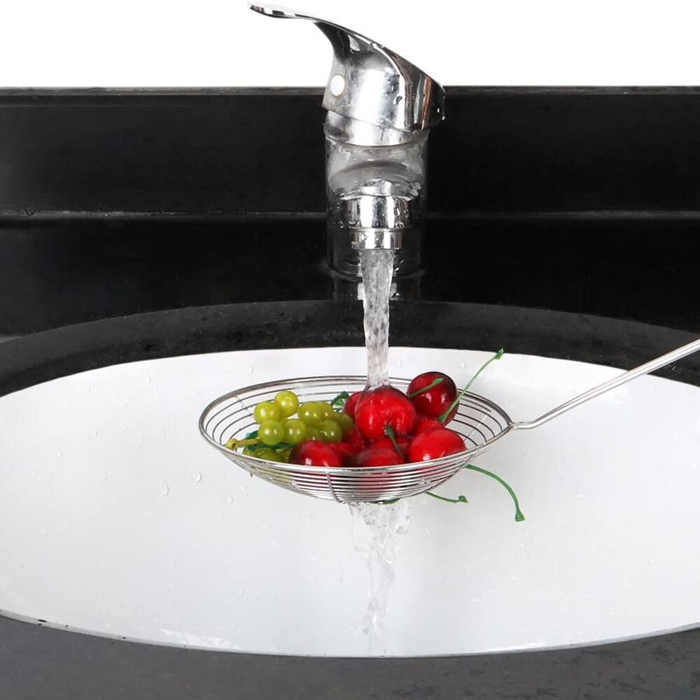 Zeef Skimmer Rvs Spider Zeef Pollepel Voor Pasta Spaghetti Noedels Koekenpan In Keuken 12 Inch Kom Kleurrijke