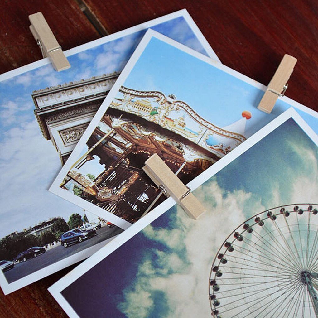 10/30/50/100pcs Clothes Pins Traditional Wooden Spring Clothespins Photoes Pins