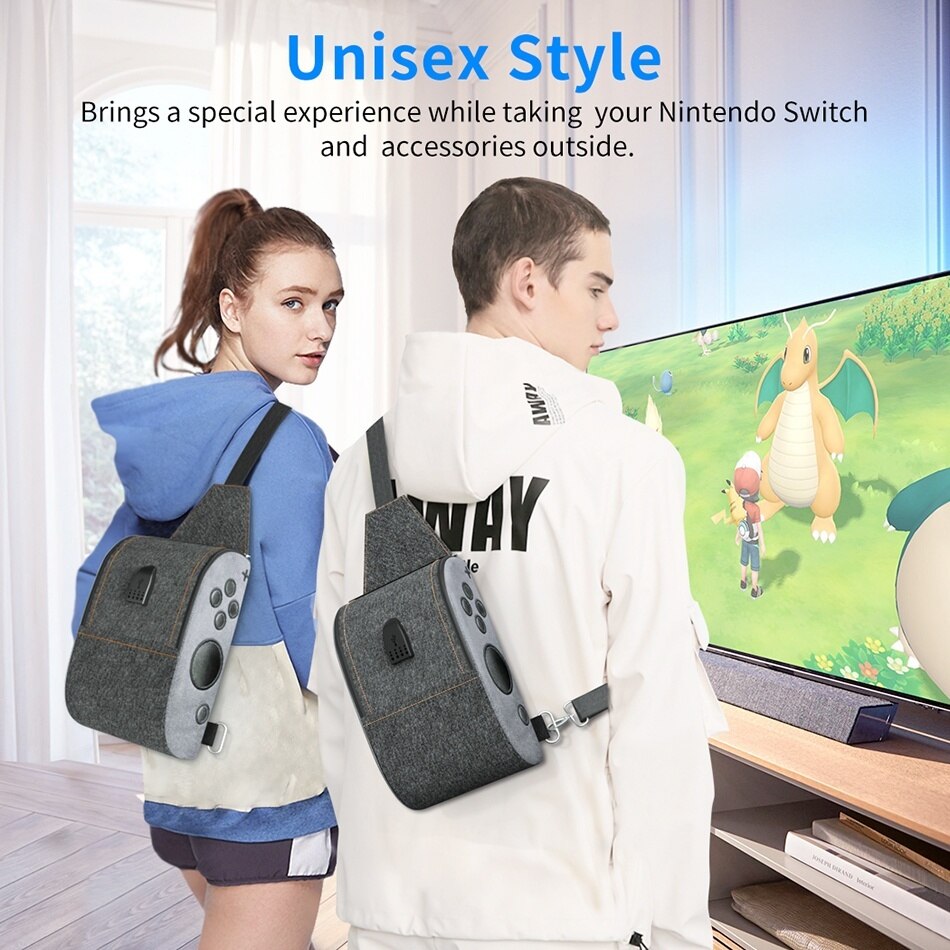 Per Nintend Interruttore Crossbody Borsa Da Viaggio con Porta USB di Ricarica per Nintendo Switch di Console di Gioco Accessori di Caso di Immagazzinaggio