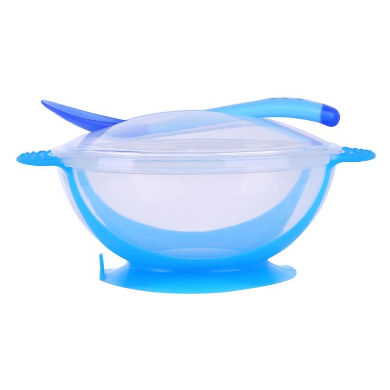 Baby Feeding Learning Dishes Baby Bowl anti spill bowl Assist Toddler Baby Food Dinnerware Kids Eating Train Gyro Bowl: B3 Blue