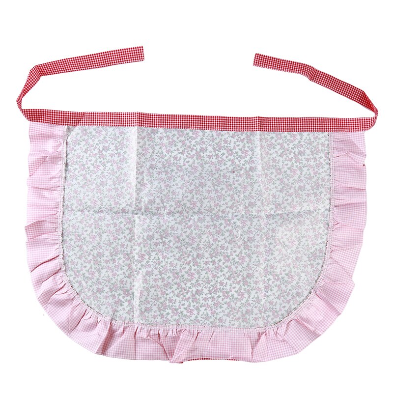 Delantal Medio De Encaje De Algodón Para Cocina O Restaurante - Elegante, Impermeable Y Fácil De Lavar (blanco)