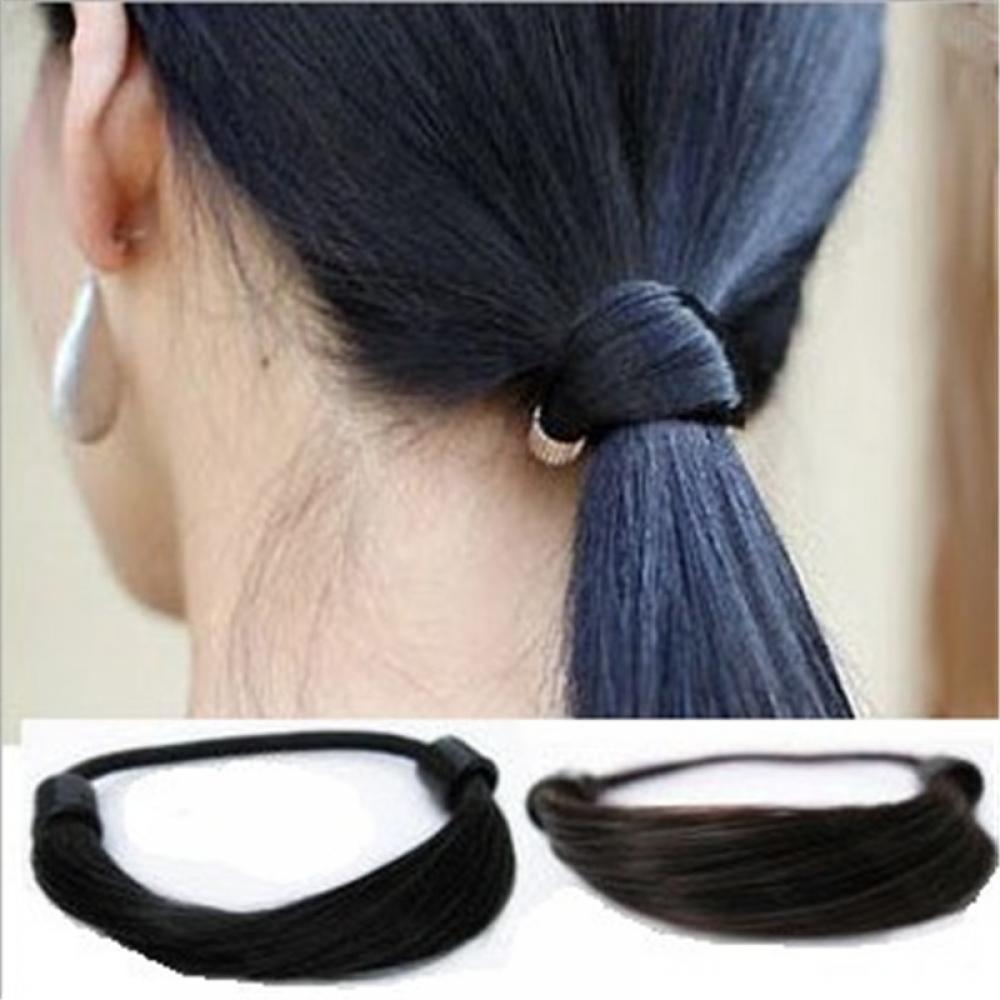 Mode Pruik Gevlochten Haarband Voor Vrouwen Pigtail Type Elastiekjes Koreaanse Stijl Haar Ring Voor Meisje Haarverlenging Paardenstaart houder