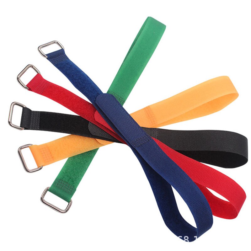 10pcs/set Reusable Fishing Rod Tie Holder Strap Suspenders Fastener Hook Loop Cable Cord Tie Belt Fishing Tackle Box Accessories