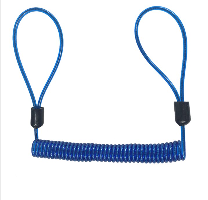 Motorcycle disc brake lock rope helmet anti-theft line for YAMAHA FZ750 FZR750R GENESIS FZR1000 GENESIS FJ1100 FJ1200S T: Blue