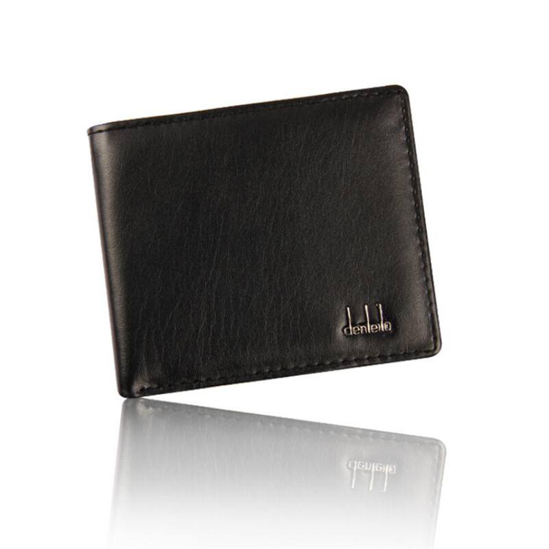 Zacht Lederen Portemonnee Mode Korte Bifold Mannen Portemonnee Casual Soild Portefeuilles Mannen Met Broekzak Rits Portemonnees Mannelijke Zwarte Portefeuilles