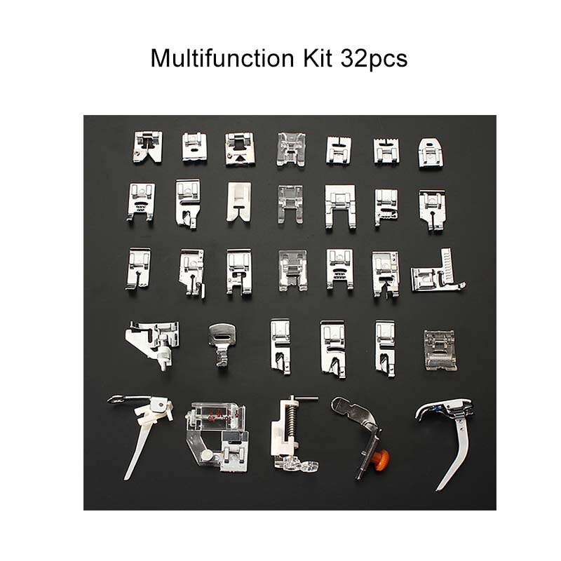 32/42/48/52/62 pièces Machine à coudre multifonction presseur pied presse pieds Machines à coudre pieds Kit pour frère chanteur Kit de couture: 32pcs