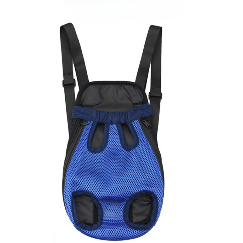 Dog Cat Pets Backpack Hands-Free Pet Travel Bag Double Shoulder Mesh Breathable Pet Dog Carrier Backpack Pet Accessories: S / Sapphire