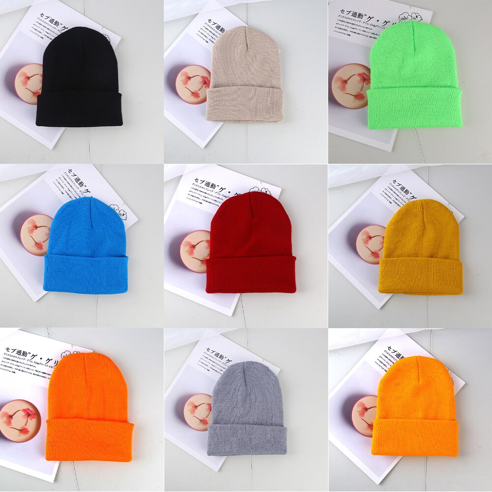 Winter Hats for Woman Beanies Knitted Solid Cute Hat Girl Autumn Beanie Caps Warmer Bonnet Ladies Casual Cap Outdoor Running