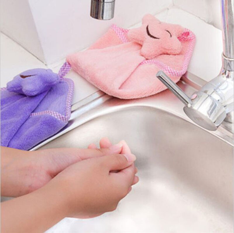 USStock Gezicht Handdoek Coral Katoen Fluwelen Zachte Veeg Home Opknoping Cleaning Wassen