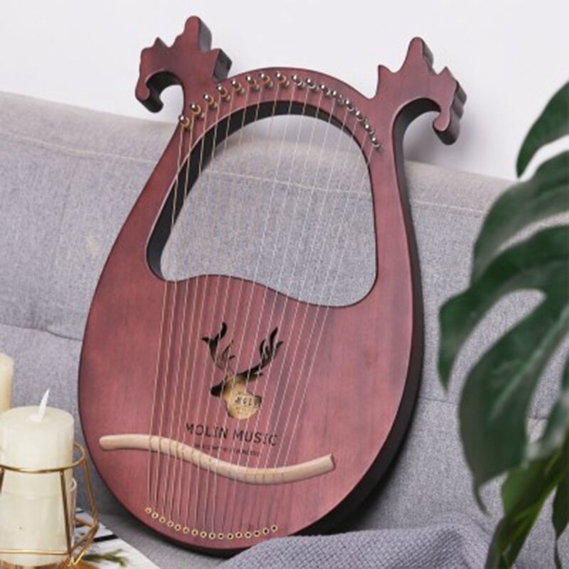 Lyre Harp 16 snaren, massief mahonie snaarinstrument Lyre Harp 16 snaren, massief mahonie snaarinstrument