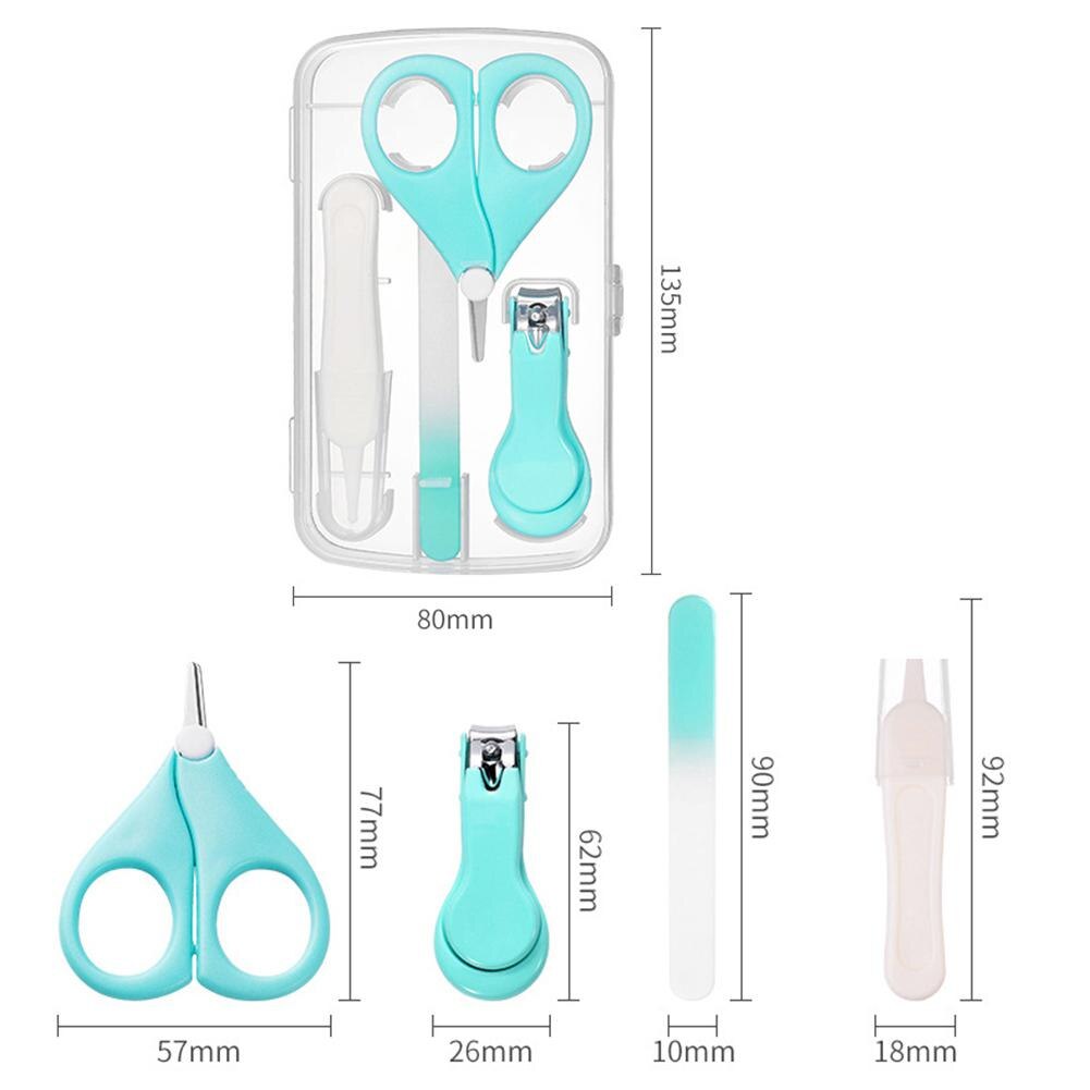 Kidlove 4 stks/doos Pasgeboren Baby Veilig Nagelknipper Schaar Kids Grooming Verpleging Bestand Gezondheidszorg Kit