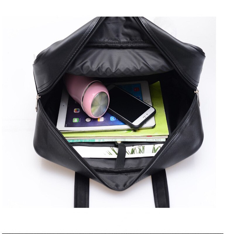 Brown Black Japanese High School Student Bags JK Commuter PU Leather Bookbag Travel Messenger Bag Handbag Cosplay Costume Prop