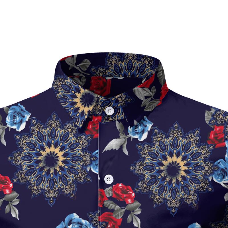 Overhemd voor jongens blouse heren plus size feest hawaiiaans overhemd heren strand vrije tijd zwart blauw bruin