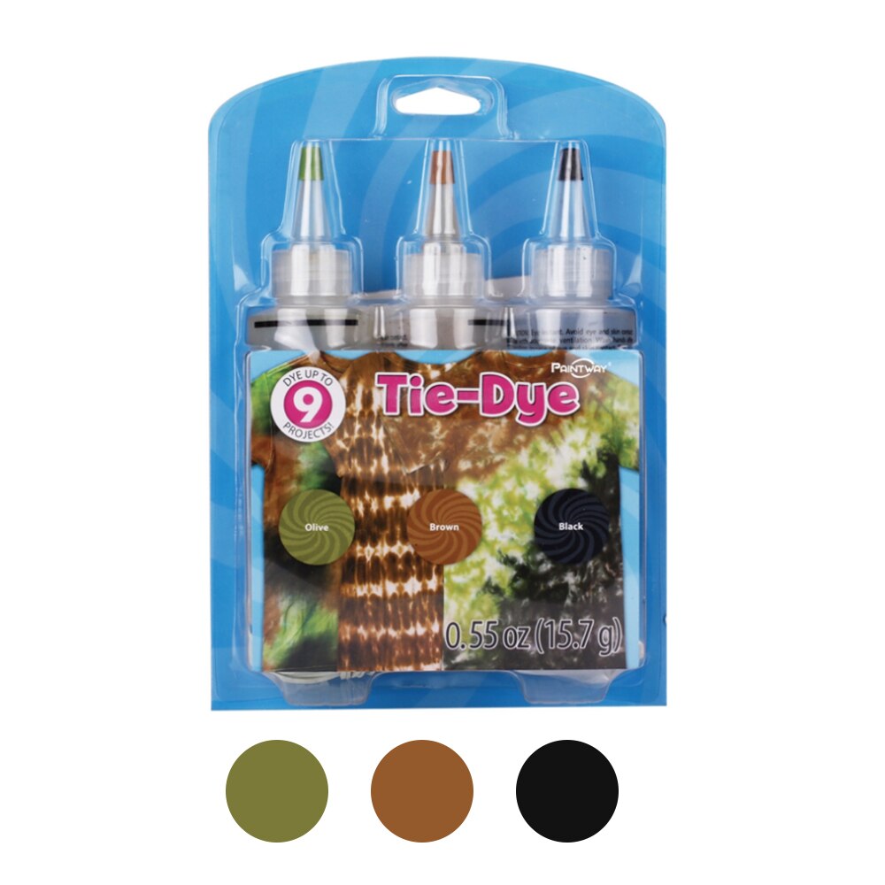5 färger tie-dye kit bomull linne kläder färgämnen giftfri diy dye kit färg färger kläder för färgämnen målning verktyg: 3 st 3