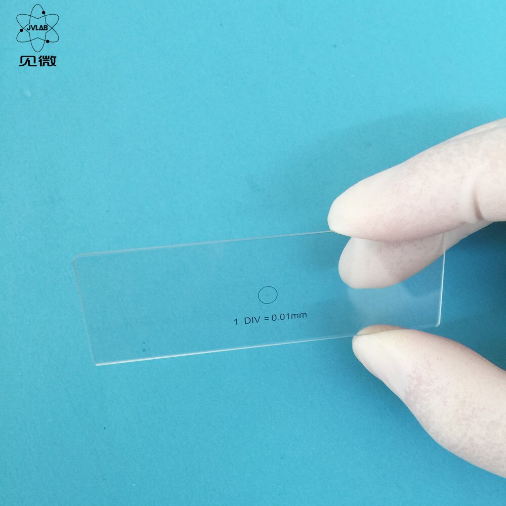 Microscope Stage Micrometer 0.01 mm C1 Glass Slide Reticle Measuring Microscope Micrometer Calibration