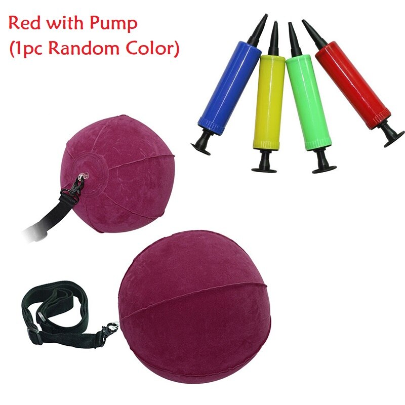 Golf Swing Trainer Bal Met Smart Opblaasbare Helpen Houding Correctie Training Voor Golfers Pvc Smart Impact Bal: Red with Pump