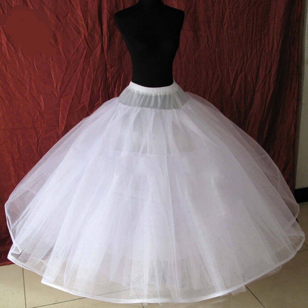 8 Layers Tulle Underskirt Wedding Petticoat Accessories Without Hoops For A Line Wedding Dress Wide Plus Petticoat Crinoline
