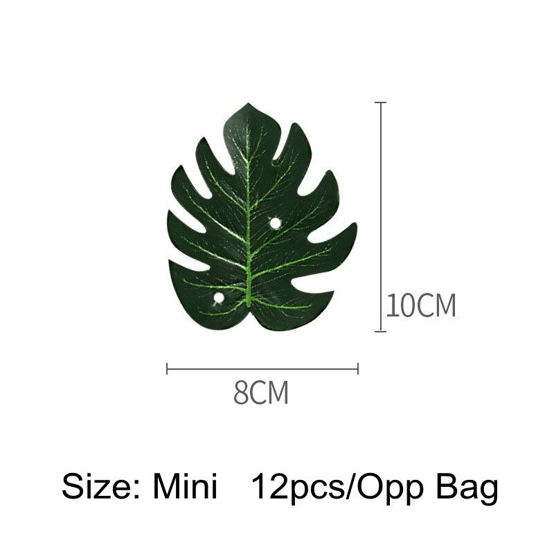 Ezydka Kunstpalmbladeren, 48 stuks, palmbladeren, decoratie, tropische bladeren, monstera-bladeren, palmbladeren, jungle, decoratie voor woondecoratie, feestdecoraties, Hawaiian jungle, strand, feest