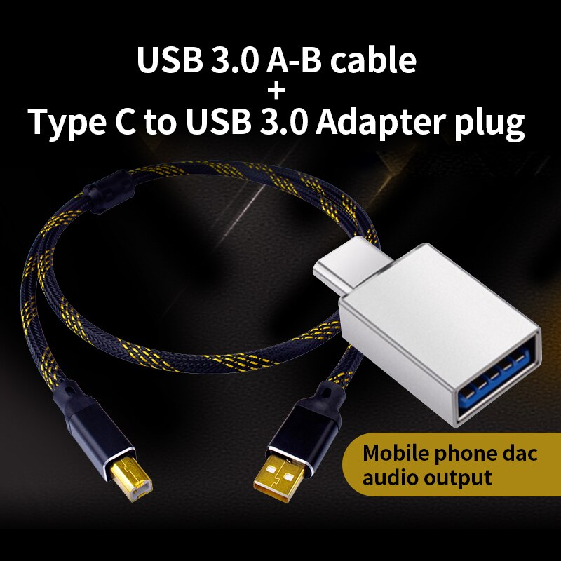 Canare Hifi Usb-kabel Dac A-B Alpha Occ Digitale Ab Audio A Naar B Hoge Endtype A Naar Type B hifi Datakabel: upgraded and plug / 1m