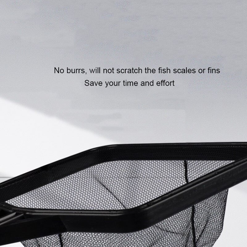 Black Aquarium Accessories Long Handle Square Aquarium Fish Tank Fishing Net Landing Net for Fish Durable Products Accessories