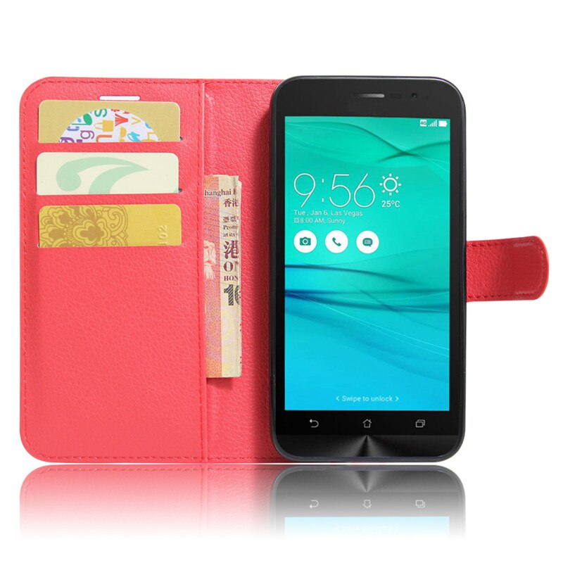 Portemonnee Pu Leather Back Cover Phone Case Voor Asus Zenfone Gaan ZB500KL ZB500KG X00AD X00ADC X00ADA Case 5.0 Inch Flip protectiv Tas