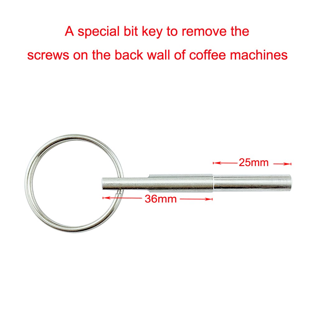2x runde jura capresso  ss316 reparationssikkerhedsværktøj nøgle åben sikkerhed ovale hovedskruer speciel bitnøgle fjernelse kaffemaskine